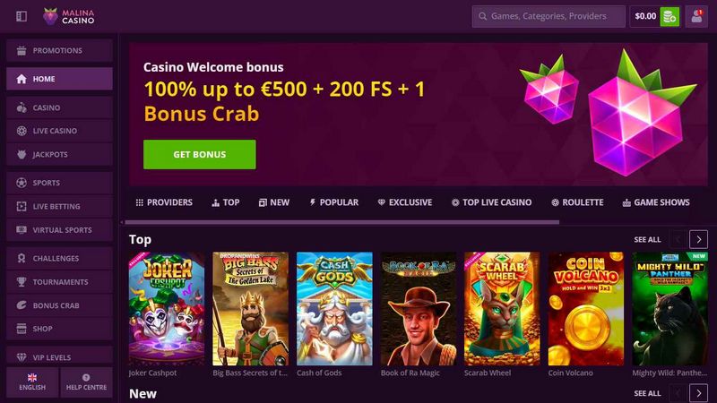 Malina Casino-ervaring voor Australiërs - 2026